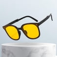 thumbnail image 4 of Gafas de sol plegables Gafas de sol de moda Gafas Gafas de sol plegables cuadradas para hombres Amarillo negro jinwen Gafas plegables, 4 of 8