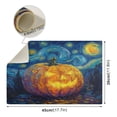 thumbnail image 4 of Qxltty Starry Pumpkin Leather Drying Mat for Kitchen Countertops Coffee Mats Hide Stain Quickly Absorbs Water Tableware Decor, 4 of 6