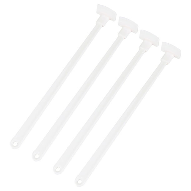 4pcs Botella Raspador Crema Mermelada Licuadora Espátula Mango largo Raspador para hornear Botella Raspado inferior Mantequilla Pastel Postre Espátula Raspado (Blanco)