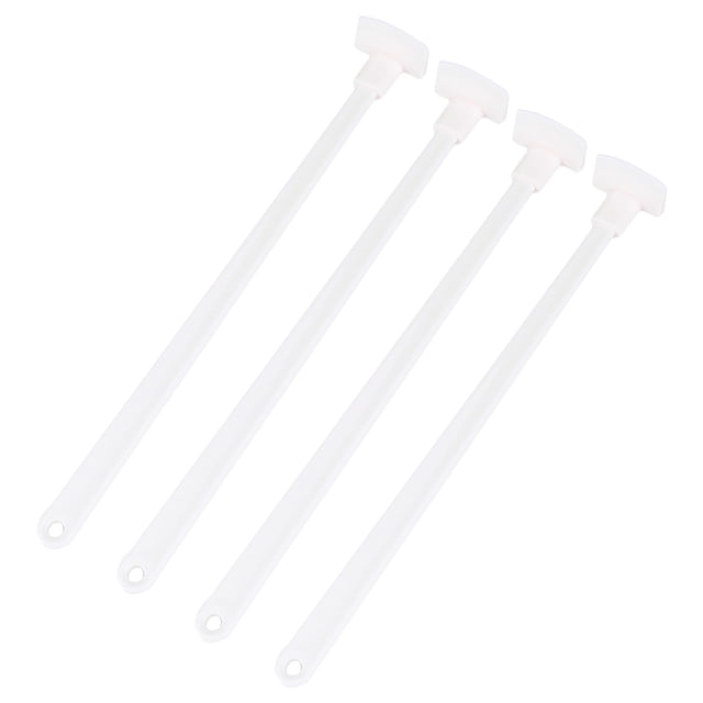 4pcs Botella Raspador Crema Mermelada Licuadora Espátula Mango largo Raspador para hornear Botella Raspado inferior Mantequilla Pastel Postre Espátula Raspado (Blanco)