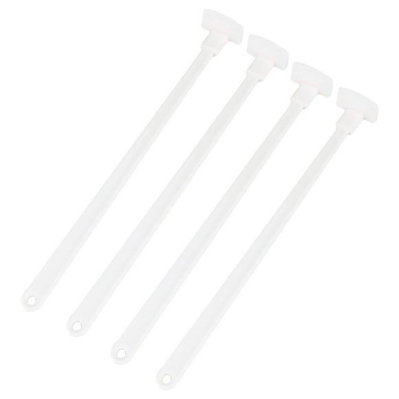 4pcs Botella Raspador Crema Mermelada Licuadora Espátula Mango largo Raspador para hornear Botella Raspado inferior Mantequilla Pastel Postre Espátula Raspado (Blanco)