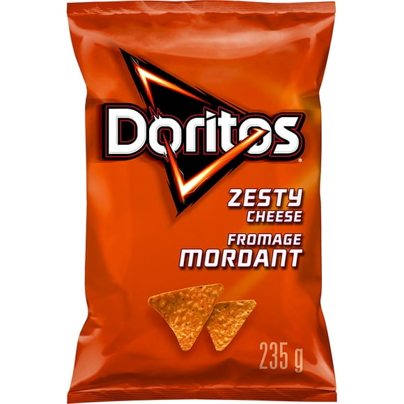 Doritos Zesty Cheese flavoured tortilla chips, 235g