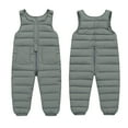 thumbnail image 3 of UACY Toddler Baby Puffer Snow Pants Fleece Lined Winter Warm Snowsuit Overalls Zip Up Quilted Down Jumpsuit ﻿ (Light Green, 3-4 Years), 3 of 4