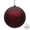 thumbnail image 3 of Vickerman 2.75" Burgundy Matte Ball Ornament, 12 per Bag, 3 of 5
