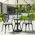 Nuu Garden Bistro Set 3 Piece Outdoor, Cast Aluminum Patio Bistro Sets ...