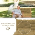 thumbnail image 5 of 60" Porch Swing Cushions with Ties, Waterproof & Fade Resistant, 3 Seater Thickened 4” Replacement Cushion for Outdoor Patio, Garden & Backyard, 5 of 7