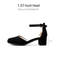 thumbnail image 4 of DREAM PAIRS Kids' Mary Jane Pumps Girls' Low Block Heel Dress Shoes with Hook-and-Loop Strap Comfortable Non-Slip Party Shoes, 4 of 6