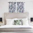 thumbnail image 3 of Palm Leaves Kitchen Curtains Window Panels, Spring Tropical Leaf Botanical Vintage Blue Insulated Window Treatment Curtain, Grommet Curtains for Bedroom/Living Room/Bathroom, 2 Piece 52"Wx45"L, 3 of 8