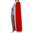 thumbnail image 4 of Gupgi Cape de Noël pour Femmes en Velours Rouge Cape à Capuche Robe Costume de Madame Claus, 4 of 7