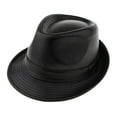 thumbnail image 1 of Sombrero Fedora de cuero jinwen de invierno para hombre fieltro unisex, 1 of 8