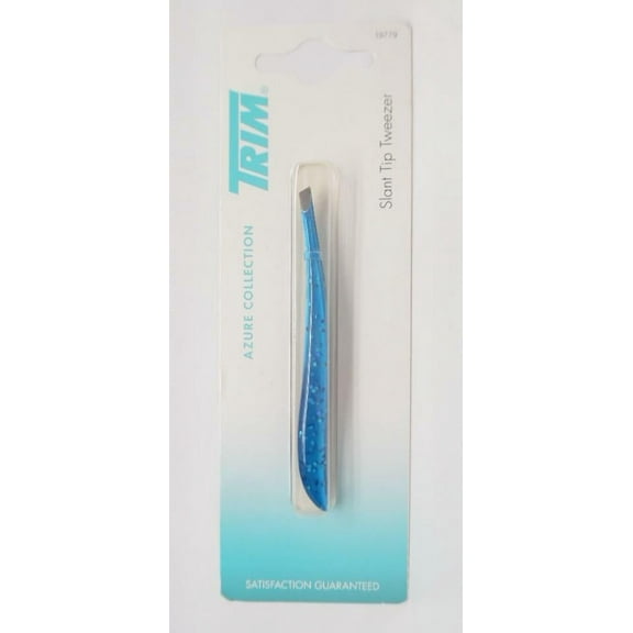 TRIM Azure Collection Slant Tip Tweezer Stainless Steel 19779
