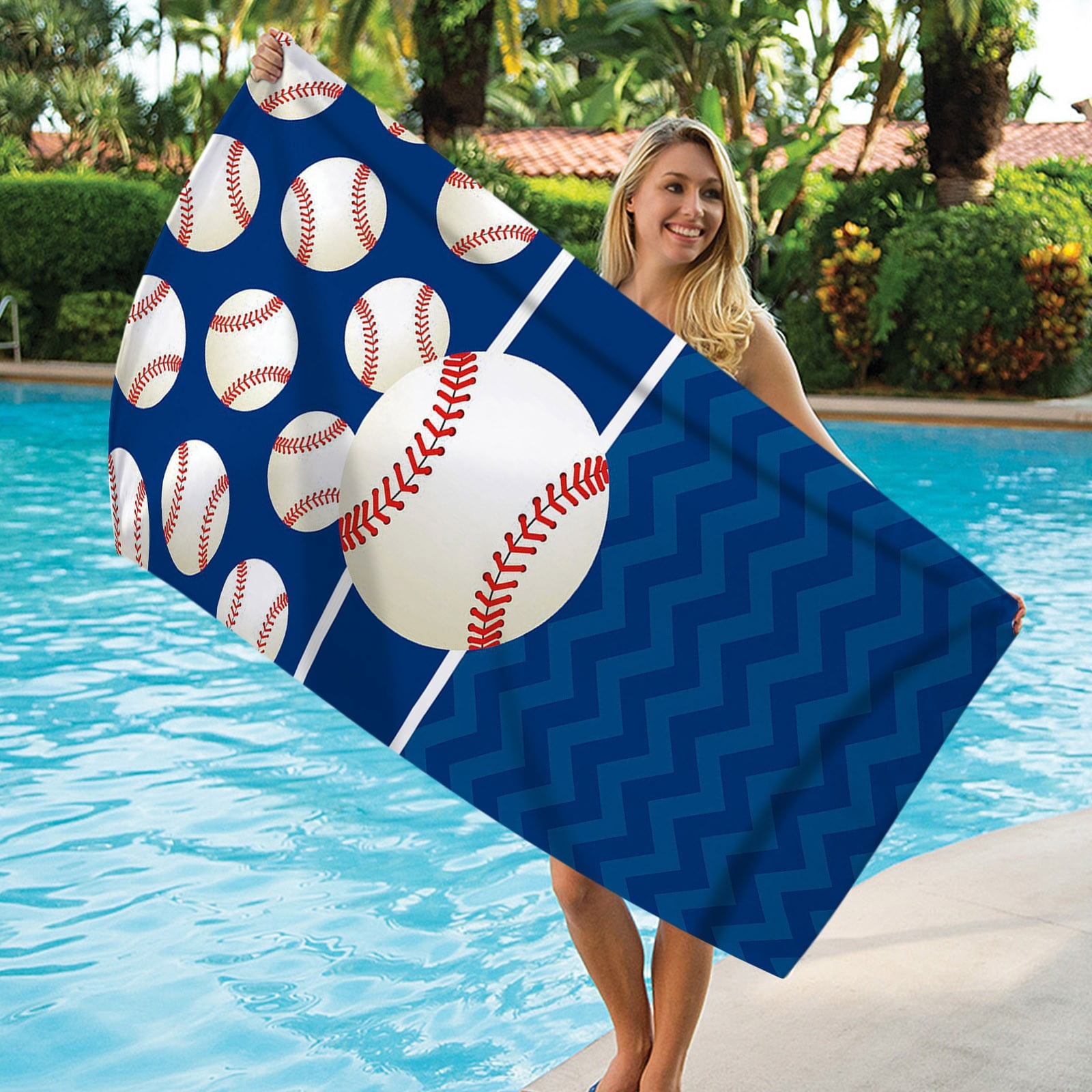 Sand Proof Towel Quick Dry Swim Towels, Oversize Beach Towel Kid Beach Towels, Cute Beach Towel Baseball Towels for Kids Pool Towels Oversized Clearance (75x150cm/30x60in)