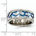 thumbnail image 6 of Edward Mirell Titanium Blue Anodized Brushed & Polished 9mm Band, 6 of 7