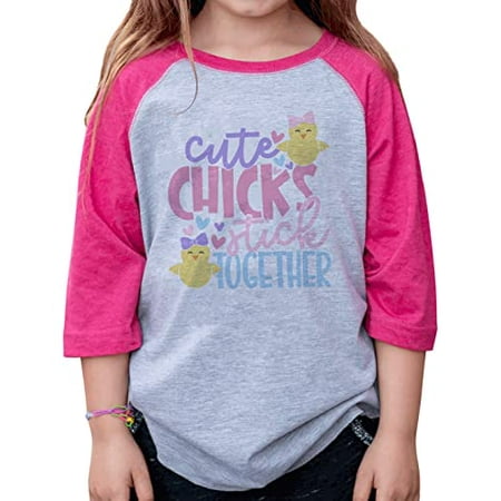 

7 ate 9 Apparel Girls Happy Easter Shirts - Cute Chicks Pink Shirt 6 Months