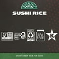 thumbnail image 3 of RiceSelect Sushi Rice, Premium Short Grain Rice for Sushi, Gluten-Free, Non-GMO, 2 lb Jar, 3 of 13
