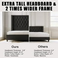 thumbnail image 4 of Merluxy King Bed Frame with 61.4" Handmade Deep Button Tufted Headboard/Black, 4 of 8