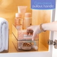 thumbnail image 6 of primebox Plastic Food Storage 2 Pack Clear Container Bin with Handles for Organizing Kitchen, Pantry, Refrigerator, Freezer, Pantry, Cabinet, Closet, Bathroom. 10”x6”x3”, 6 of 7