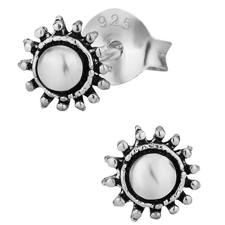 Hypoallergenic Sterling Silver Tiny Sun Stud Earrings For Kids Hypoallergenic Sterling Silver Tiny Sun Stud Earrings For Kids Nickel Free