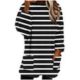thumbnail image 2 of Craaazy Women's Winter Warm Round Neck Side Pockets Printing Long Sleeved Thick Tops Gifts, 2 of 9