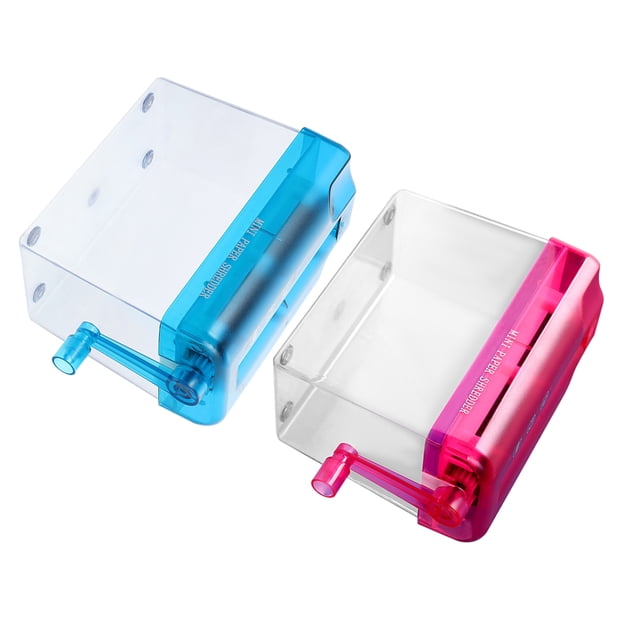 CATIEBYE 2Pcs Hand Crank Paper Shredder Manual Desktop Shredder for Home Office Document Shredding