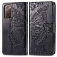 thumbnail image 2 of Dteck Case for Samsung Galaxy S20 FE(6.5 inches),Butterfly Patterned Magnetic Leather Wallet Card Holder Flip Cover Protective Shockproof Kickstand S20 FE 5G Phone Case ,Black, 2 of 5