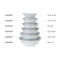 thumbnail image 2 of Excellante Nustone white melamine dinnerware collection 7.5 inch - 30 oz rimless bowl, comes in dozen, 2 of 5