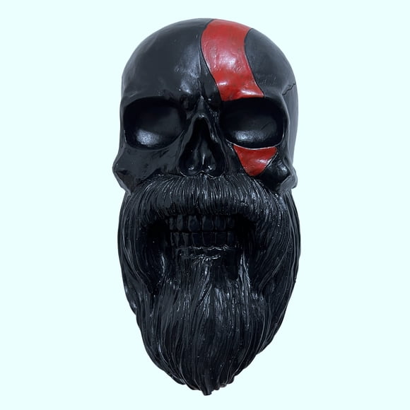 Skull Head Helmet Holder Motorcycle Beard Helmet Holder Essential for Motorcycle Helmet Stand Crafts for Wall Decor