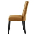 thumbnail image 6 of Side Dining Chair, Set of 2, Brown, Velvet, Modern Contemporary, Kitchen Room Cafe Bistro Restaurant Hospitality, 6 of 9