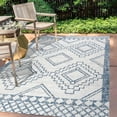 thumbnail image 4 of JONATHAN Y JONATHAN  Y Carwa Diamond Tribal Medallion Indoor/Outdoor Area Rug 5 X 8 - Ivory/Blue, 4 of 5