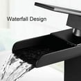 thumbnail image 2 of Matte Black Faucet for Vessel Sink, Inspired By Nature Design Solid Brass Construction Bathroom Faucet, Modern Style With Drip-Free Ceramic Disc Valve For Hot And Cold Water Control, 2 of 5