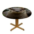 thumbnail image 3 of Sheronv Playful and Curious Otter Round Table Cover Stain Resistant Washable Indoor Outdoor Tablecloth Kitchen Dining Wedding Parties 100% Polyester Fiber 31"-35, 3 of 8