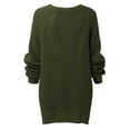 thumbnail image 3 of Vedolay Women's 2023 Sweaters Womens 2023 Fall Winter Oversized Knit Crewneck Long Sleeve Pullover Sweater,Army Green S, 3 of 5
