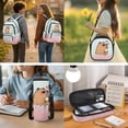 thumbnail image 3 of Aplkyhs School Backpack Set of 4 Ice Cream Capybara with Lunch Bag Pen Bag Set Bottle Sleeve for Girls Boys Multifunctional Pencil Case Suitable for Elementary Middle School High, 3 of 7