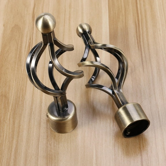 HEALEEP 2Pcs Elegant Design Bronze Curtain Rod End for Bedroom Decoration