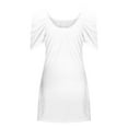 thumbnail image 4 of TAGOLD Summer Womens Plus Size Dress,Women's Sleeveless Solid Suspender Fashion Dress White XXL, 4 of 4