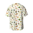 thumbnail image 2 of Disketp Men's Hawaiian Sushi and Rolls Print Shirts Button Down Holiday Beach Shirts-Large, 2 of 7