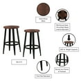 thumbnail image 2 of Lavish Home Set of 2 Wood Counter-Height Bar Stools with Powder-Coated Iron Frames, 2 of 8
