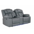 thumbnail image 6 of JERFIT Power Reclining Loveseat Sofa with Storage Console, Cup Holders, LED Lights and USB Charger for Living Room, Gray Fabric, 6 of 6