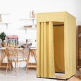thumbnail image 3 of Unique Bargains Fitting Room, Clothing Store Changing Room, Portable Changing Room for Clothing Shop, Privacy Protection, Light Yellow, 3 of 6