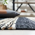 thumbnail image 4 of SAFAVIEH Vintage Leather Crawford Striped Runner Rug, Black/Natural, 2'3" x 9', 4 of 8
