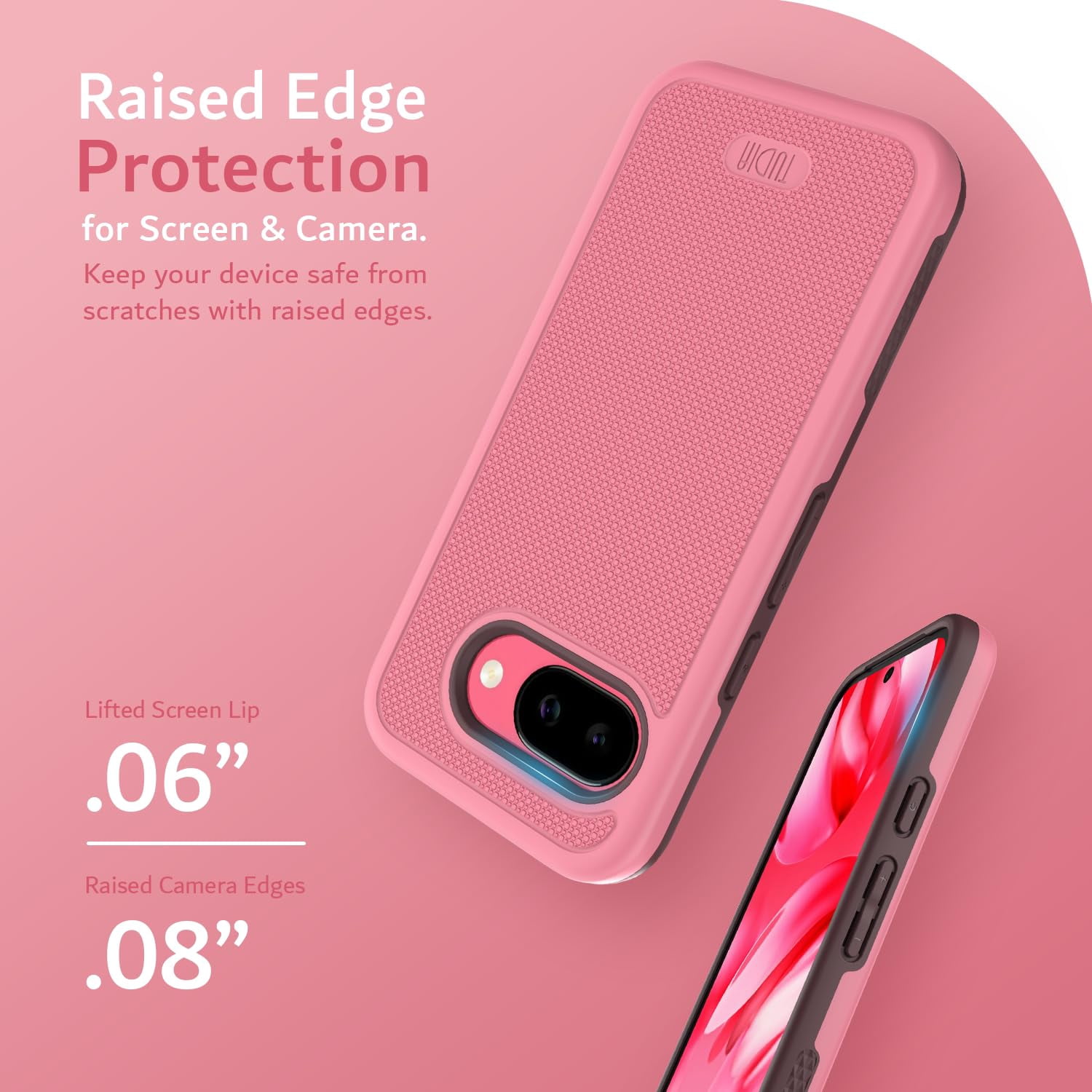 TUDIA MergeGrip for Google Pixel 9a Case Magsafe Compatible Military Grade Cover - Smokey Pink