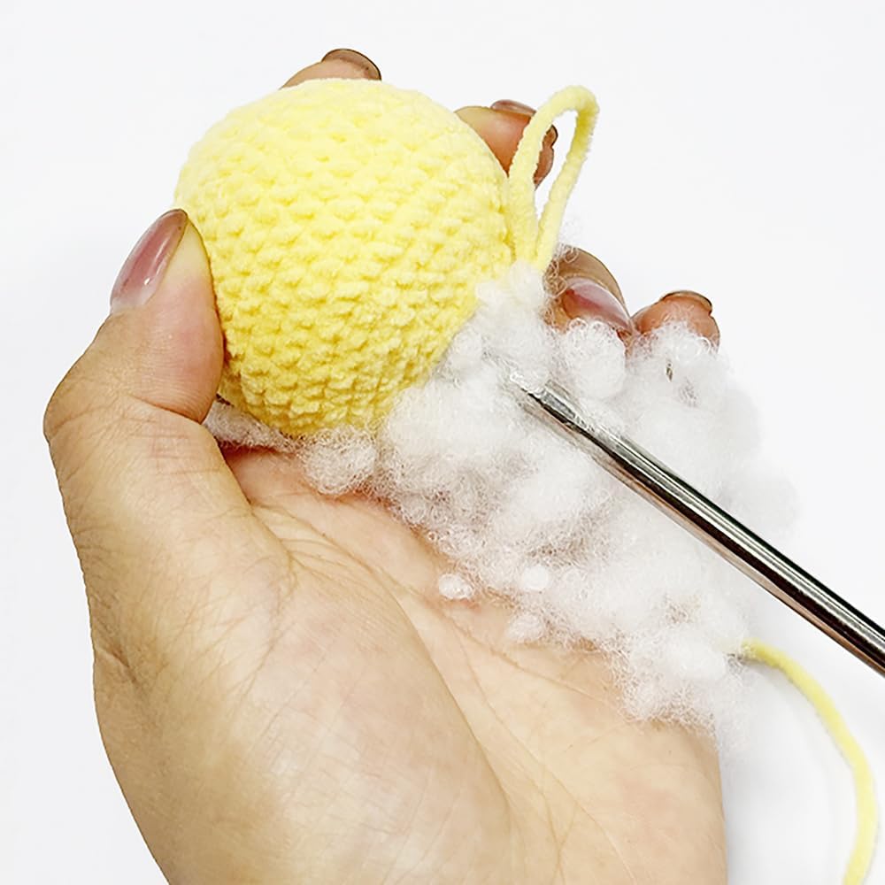 ABCISI 3Pcs Versatile Cotton Stuffing Tool for DIY Handcrafts,Crochet Projects Includes 3mm 4mm 5mm,Cotton Filler Tools for Sewing Crafting,Crocheting Knitting Tool,Ergonomic Wood Handle Doll Crochet