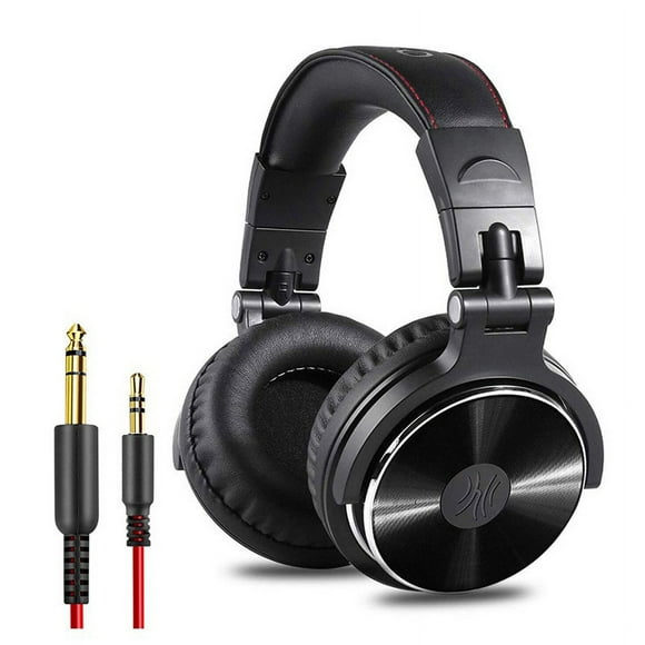 (black) Pro10 Headphones and Earphones, Professional Studio Audio Headphones, Wired Headphones, Monitoring Headphones, Synthesizer Perfect Sound Quality for PC TV Tablet Smartphone