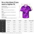 thumbnail image 3 of KLL Men's Hawaiian Shirt Short Sleeve Button Down Beach Shirts-Berry Raspberry, 3 of 5