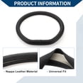 thumbnail image 5 of Unique Bargains Steering Wheel Cover Front for Car Vehicle Durable D Shape Nappa Leather 1 Pcs Black, 5 of 6