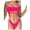 Hot Pink, variant on Plus size Swimsuits Women's Bikini Solid Set Swimsuit One Piece Filled Bra Swimwear Beachwear Orange S(S)