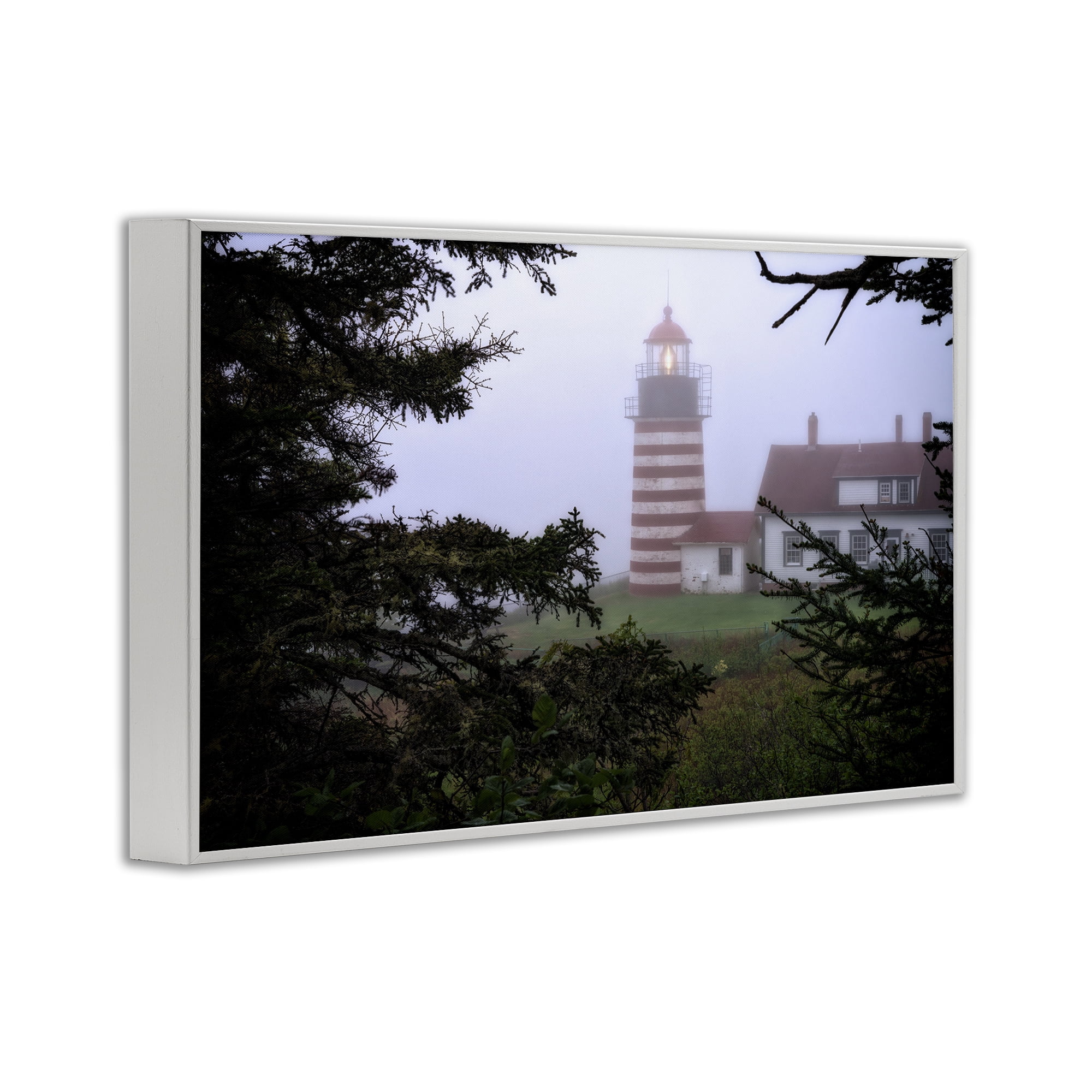 Stupell Industries Socked In By Fog White Framed Giclee Art, design by Rick Berk