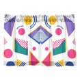 thumbnail image 7 of Yayeee Kitchen Curtains Tier Pair Light Filtering 27"x36" Rod Pocket Short Cafe Window Panel, Green Retro Shapes, 7 of 7