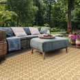 thumbnail image 3 of SAFAVIEH Courtyard Alastar Geometric Indoor/Outdoor Area Rug, Green/Creme, 2'7" x 5', 3 of 9