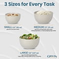 thumbnail image 2 of Gibson Elite 3-Piece Stoneware Mixing Bowl Set, 6.6", 7.9", 9.6" - Modern Stoneware Dishware, Dishwasher Safe & Microwave Safe - Space-Saving & Stackable Bowl Set for Cooking, Baking, Serving (Grey), 2 of 7